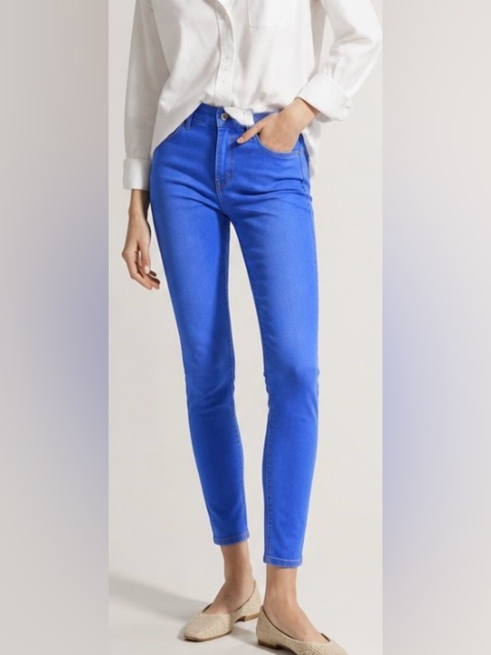 J CREW Skinny Jeans Blue Toothpick Dyed Twill 24